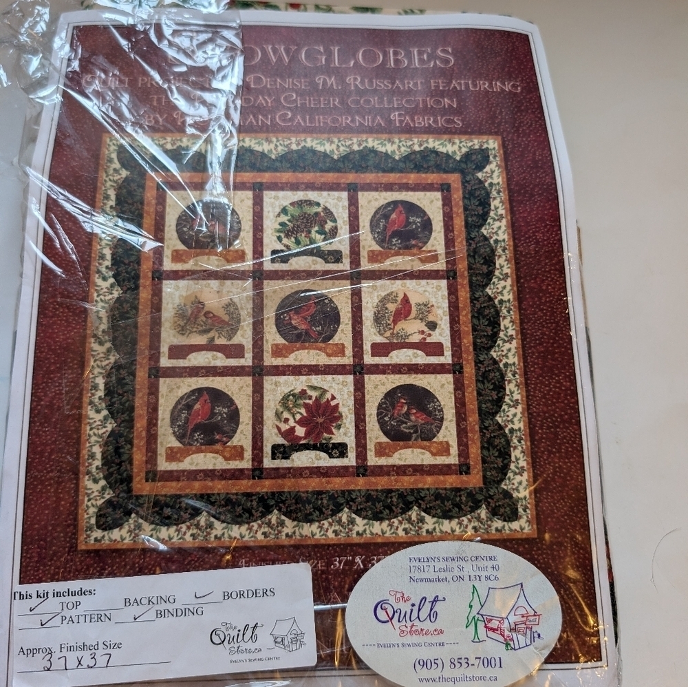 Hoffman California Fabrics – Retired Pattern Quilt Kit with Holiday Designs BNWT